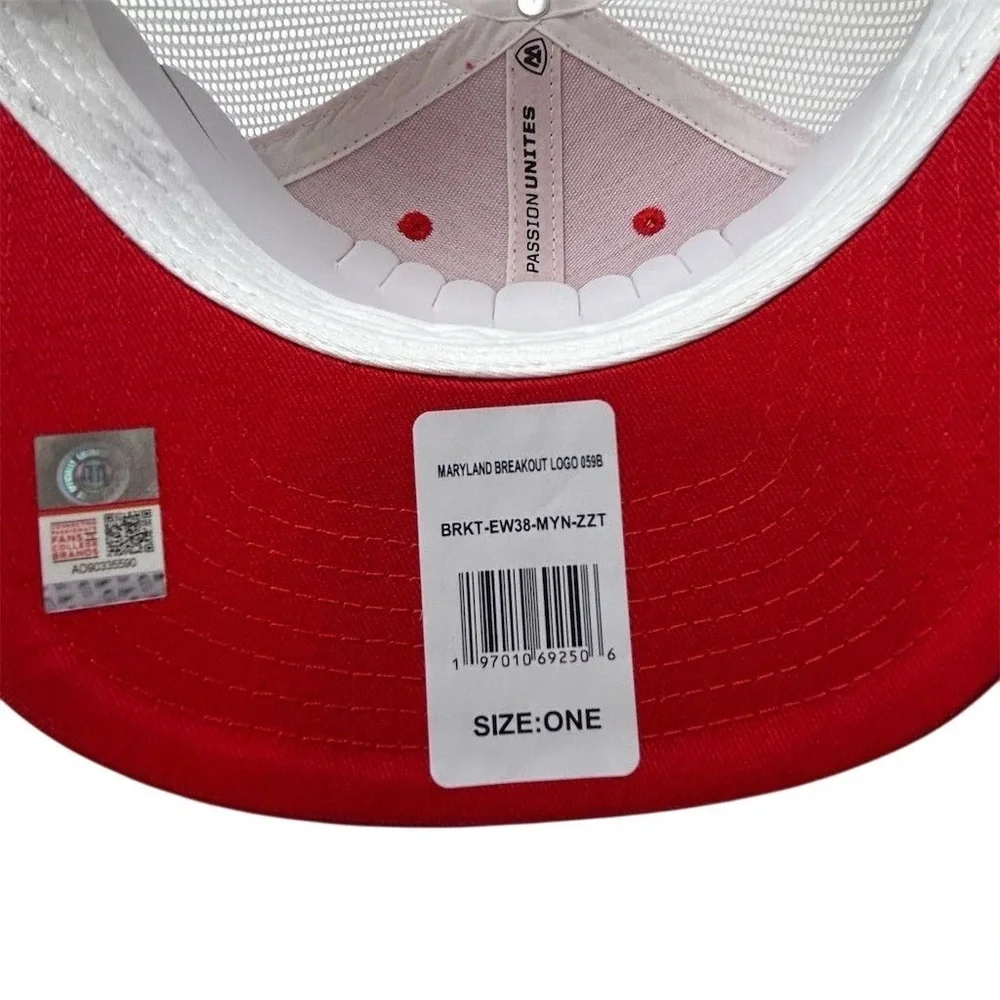 University of Maryland Terrapins Trucker Snapback Hat Red Unisex‎ Adjustable Cap